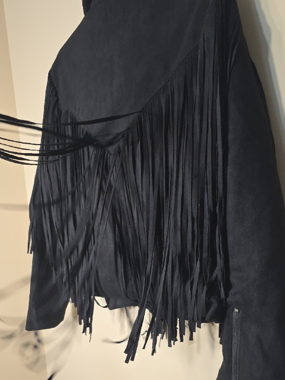 Oli & Hali Black Fringe Moto Jacket | NWT | Size Small | Western Boho - Picture 6 of 11
